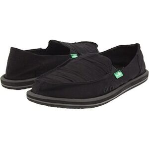 Sanuk Ruffle Slip On Shuffle Loafers Comfort Yoga Shoes 6